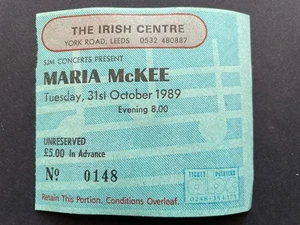 Maria McKee Ticket 1989 - Picture 1 of 1