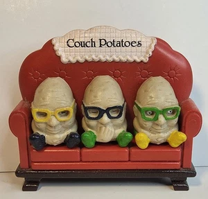 Vintage Giftco COUCH POTATOES Refrigerator Fridge Magnet Set - Picture 1 of 11