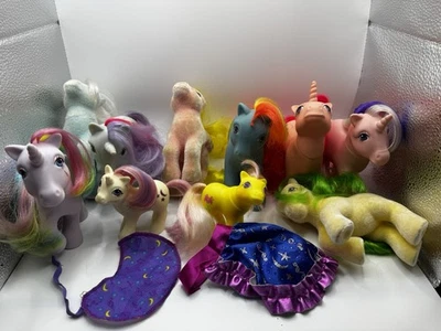 My Little Pony G1 Ponies Baby Ponies Flocked Lot Pegasus Unicorn Earth Pony - Image 1 of 4
