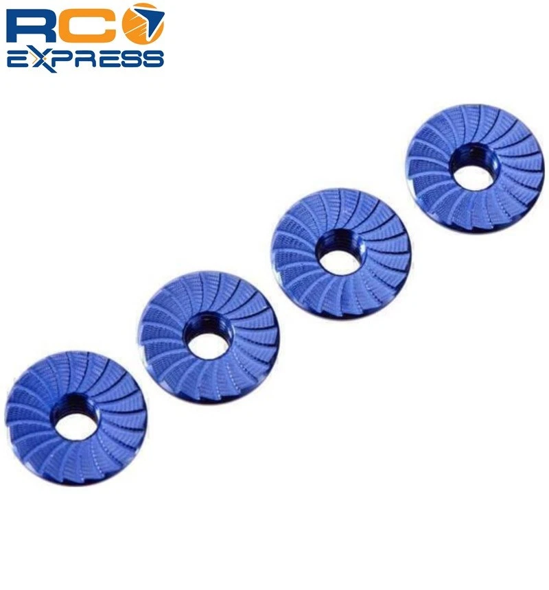 JConcepts 4mm large flange serrated locknut Blue (2) JCO2341-1 - Image 1 of 1