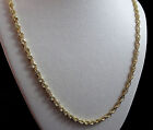 Men's Women's Real10k Yellow Gold Hollow Rope Chain Necklace 2.5 Mm 16~24 Inch