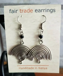 African - Handmade - Dangling Earrings - Fair Trade - Kenya - Imagen 1 de 3