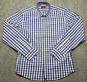 UNTUCKit Abrazo Shirt Mens S Reg Blue White Check Long Sleeve Button Up New - Picture 1 of 11