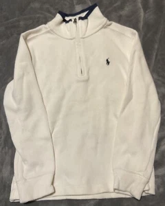 Polo Ralph Lauren 3/4 Zip Pullover Boys Size 7 White - Picture 1 of 3