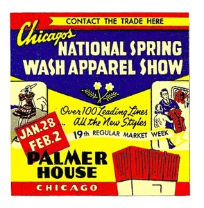 National Wash Apparel Show in Chicago Poster Stamp - Palmer House Hotel - Picture 1 of 1