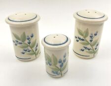 Union Stoneware Maine Set of 3 Shakers: 2 Large Salt & Pepper + 1 Smaller Spice