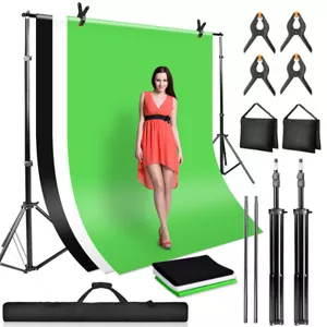3x2M Hintergrundsystem Fotoständer Clips Stativ Hintergrund Teleskop Fotostudio - Bild 1 von 9