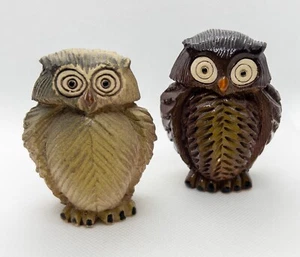 Figuras Artesania Rinconada Búhos (2), Par Marrón y Tostado, Hechas en Uruguay - Imagen 1 de 18