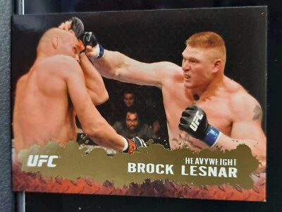 Brock Lesnar #69 2009 Topps UFC Round 2 Thick Gold Parallel - Image 1 of 2