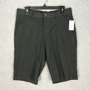 Volcom Shorts Mens Size 31 Charcol Gray Heather Chino Vmonty Pockets Stretch - Picture 1 of 14