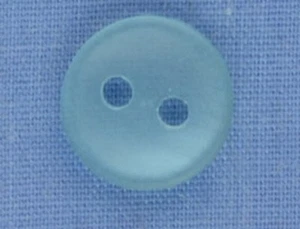 10mm Pale Blue 2 Hole Button #2 (x 8 buttons) - Picture 1 of 1
