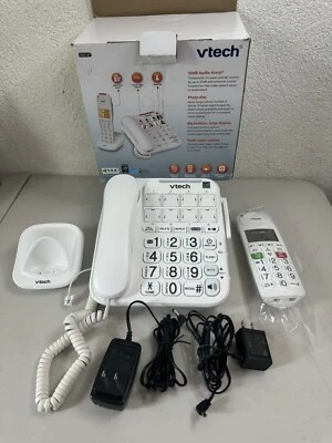 VTech VTSN5147 Sistema de respuesta amplificado con cable/inalámbrico botones grandes y pantalla1 Foto 1 de 4