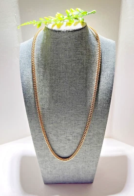 10K Yellow Gold Chain Semi Solid Franco Chain 17.5 Gr. 23" Lg 4MM Wide  Italy - Image 1 of 4