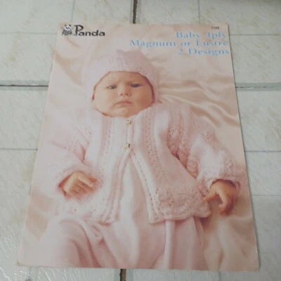 PANDA BABY 4PLY 2 DESIGNS KNITTING PATTERN LEAFLET NO.708 - Image 1 of 4