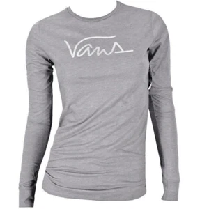 VANS Maniche Lunghe Ragazza Maglione a T-Shirt Bambini Logo Grigio (14-15J) 164 - Picture 1 of 3