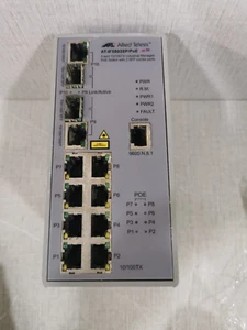 Allied Telesis AT-IFS802SP/PoE(W) 48VDC,3A F/W V1.04 Switch W/O ACCS. - Picture 1 of 6