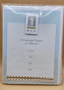 Hallmark Kit de Invitaciones "Una Maravillosa Razón para Celebrar" Juego de 8 Piezas, Nuevo en Paquete - Imagen 1 de 3