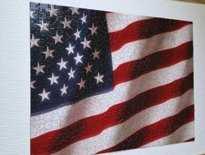 Master Pieces United We Stand American Flag Jigsaw Puzzle 550 Pieces Used  - Picture 1 of 10