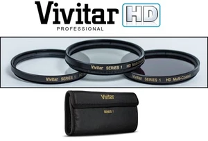 HD UV POLARIZER & FLD FILTER (3-PC KIT) SET FOR CANON POWERSHOT SX530 HS - Picture 1 of 10
