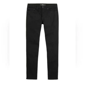 HOLLISTER W32 X 30L Slim Straight Mens Advanced Stretch Black Denim Jeans - Picture 1 of 14