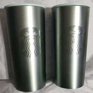 2 - Starbucks Stainless Steel 12oz Tumbler Metallic Mint Green 2020 With Lid  - Picture 1 of 8