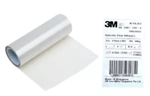 3M Optically Clear Adhesive 1220mm, 1000mm, 610mm X 50M 8215L3E3 125 µm, 1/Roll - Picture 1 of 4