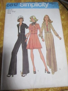 Vintage Simplicity 6812 Misses’ Unlined Jacket, Short Skirt Pants Miss 8 31.5 FF - Picture 1 of 6