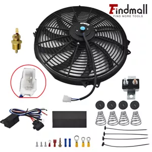AU 16in 12V Pull Push 120W 3000+ CFM Radiator Electirc Thermo Fan & Mounting Kit - Picture 1 of 10