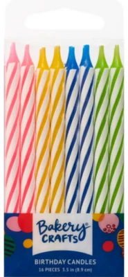 Velas de cumpleaños en espiral, adorno de pasteles, festivo, divertido, fiesta, celebración, cupcake Foto 1 de 2