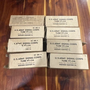 8 U.S. ARMY SURPLUS Western Electric /ELECTRON TUBES 1940'S UNTESTED Vt-134 - Picture 1 of 6