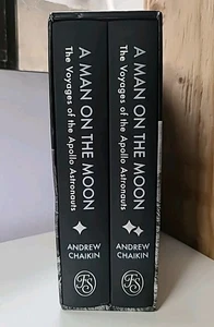 FOLIO SOCIETY A Man on the Moon Andrew Chaikin NASA Voyages Apollo Astronauts - Picture 1 of 19