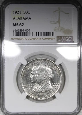 1921 Alabama Commemorative Half Dollar NGC MS62 Uncirculated 50C - Image 1 of 4