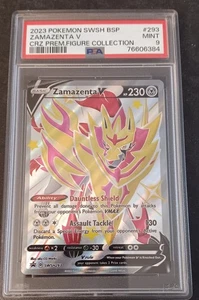 PSA 9 ZAMAZENTA V 2023 Pokemon SWSH BSP #293 CRZ PREMIUM FIGURE COLLECTION  - Picture 1 of 6