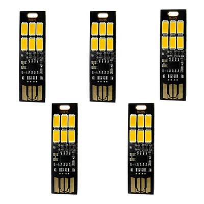 5* 6-LED USB Portable Keychain Lamp With Touch Dimming 1W Daylight White 3200K - Image 1 of 4