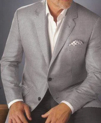 PAUL STUART Multicolor Houndstooth Sport Coat Suit Blazer 44L Wool - Image 1 of 4