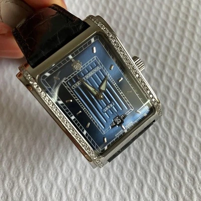 【Diamond set】Cuervo y Sobrinos Prominente Automatic Steel Gray Leather Unisex JP - image 1 of 4