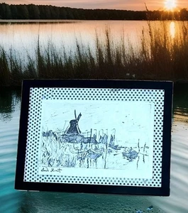 Framed Claude Monet Drawing W/Provenance & Claude Monet Sunshine And Waterlilies - Picture 1 of 24