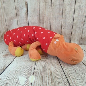 IKEA 30" Red & Orange Polka Dot Hippo Plush Barnslig Flodhast soft Toy - Picture 1 of 13