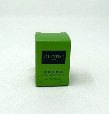 Valentino Donna Born in Roma Green Stravaganza Eau De Parfum 0.2 Oz 6mL MINI NOVO NA CAIXA - Imagem 1 de 3