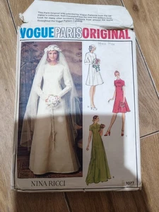 Vogue Paris Original Pattern 1077 Uncut Size 16 - Picture 1 of 3