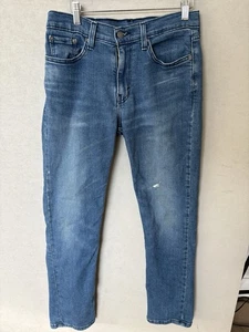 Levi's 514 Blue Slim Straight Blue Jeans 30x32 Pure Cotton Denim Herren - Bild 1 von 7