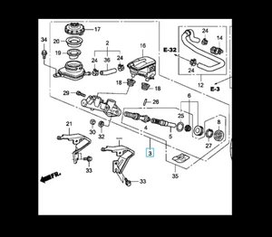 Honda Civic - 2006 - 2011 Brake Master Cylinder - Picture 1 of 7