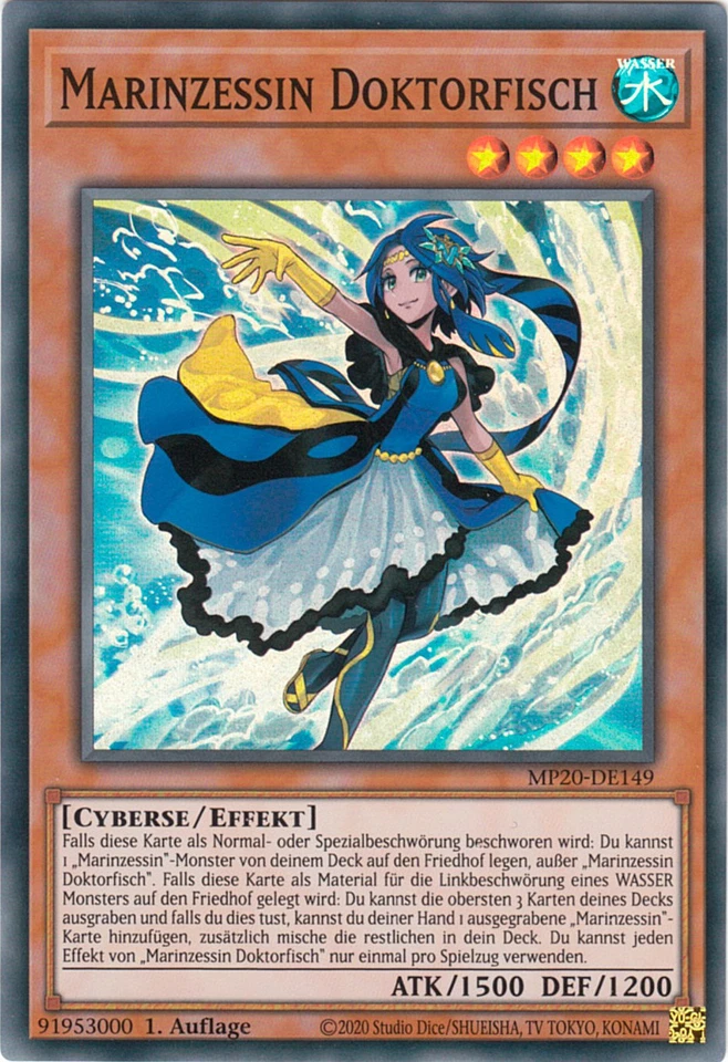 YU-GI-OH, MARINZESSIN DOKTORFISCH, SR, MP20-DE149, 1. Auflage, TOP - Bild 1 von 1