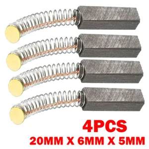 4Pcs Carbon Brushes For Electric Motors 20mm x 6mm x 5mm Replacement Part - Picture 1 of 7