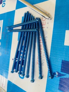 6.5mm Cannulated Cancellous 105 to 150mm Full Thread Screws, (30 Pc) Titanium G5 - Picture 1 of 14