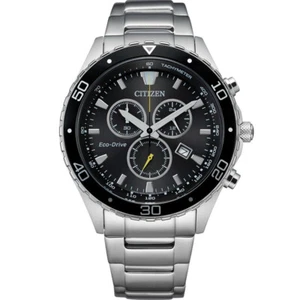 NEW CITIZEN ECO DRIVE MAN'S CHRONOGRAPH WEEKENDER BLACK DIAL WATCH AT2387-52E - Picture 1 of 3