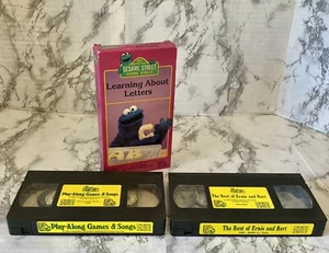 Sesame Street Learning About Letters VHS Video Tape 1986 Rare VTG Cookie Monster - Picture 1 of 5
