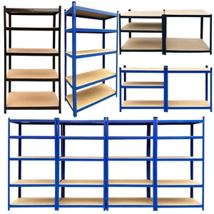 Muscle Rack 5 Tier Adjustable Shelves Steel Garage Racking Home Metal Shelf Unit - Picture 1 of 24