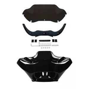 Inner & Outer Fairings Windshield Trims Fit For Harley Road Glide 1998-13 Black - Picture 1 of 13