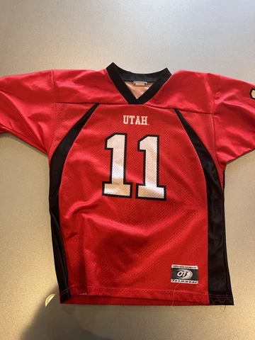 Throwback Alex Smith Utah Utes Home Football Jersey Youth Large Cover